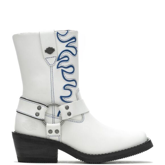 Harley-Davidson Shoes - Harley-Davidson Womens Korsen Flame White Boots (NWT)